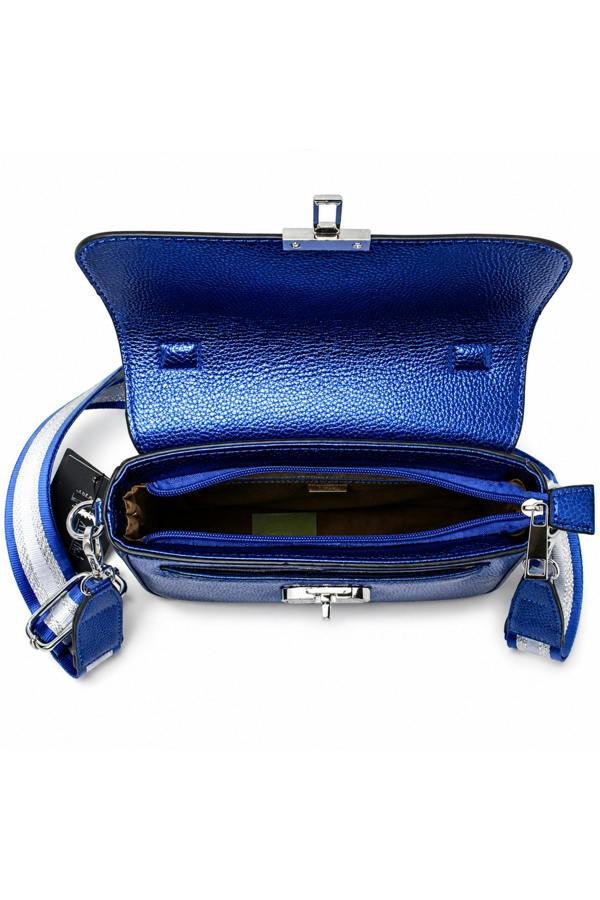 Kitise Metallic Crossbody Bag with Adjustable Wide Strap Turn Lock