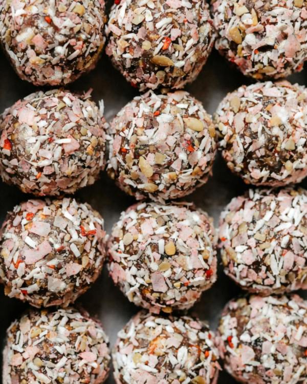 Sweet and Wild Raspberry + Almond Bliss Balls