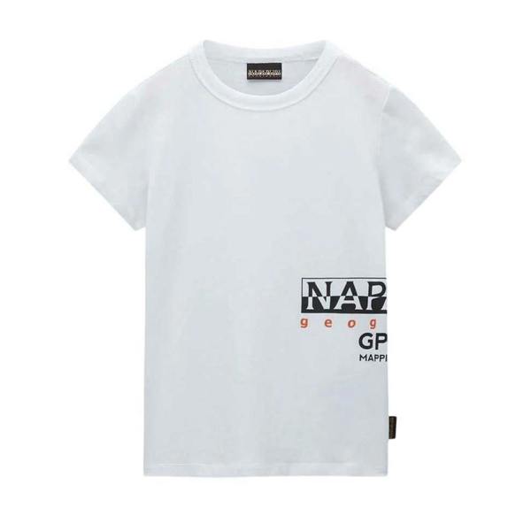 Napapijri Childrens/Kids Eiger Crew Neck Regular T-Shirt - White - 