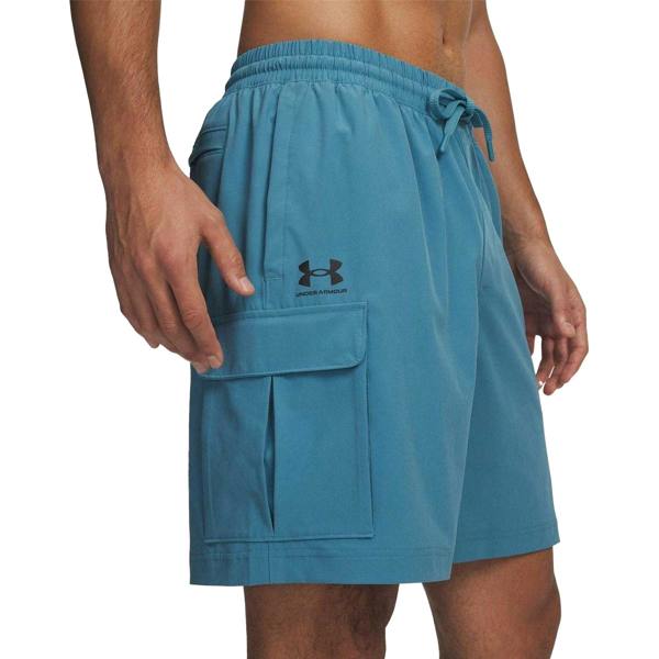 Under Armour Mens Vibe Woven Cargo Shorts - Blue/Black - 