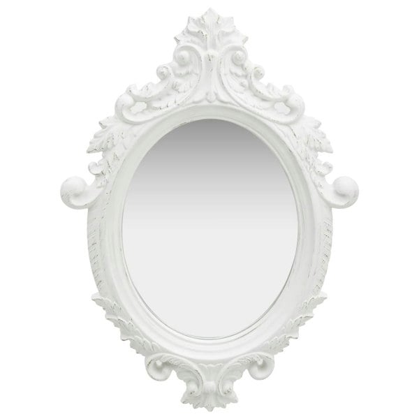 Berkfield Wall Mirror Castle Style 56x76 cm White