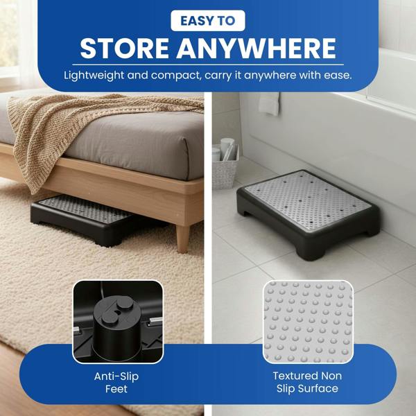 MY DIY PROFESSIONAL PRODUCTS My DIY Door Step Stool, 50 x 43 x 10 cm Supports 150kg Non-Slip Step Stool & Mobility Aid for Elderly & Children