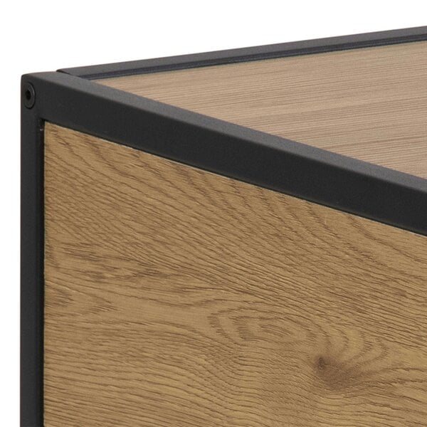 Wyld Haus El Paso Black and Wild Oak Bedside Table 1 Drawer