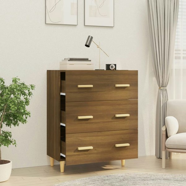 Berkfield Sideboard Brown Oak 70x34x90 cm Engineered Wood