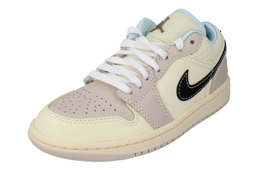 Nike Air Jordan 1 Low SE Womens Trainers Hq3440  101 - Sanddrift Black Muslin 101 - Photo 0