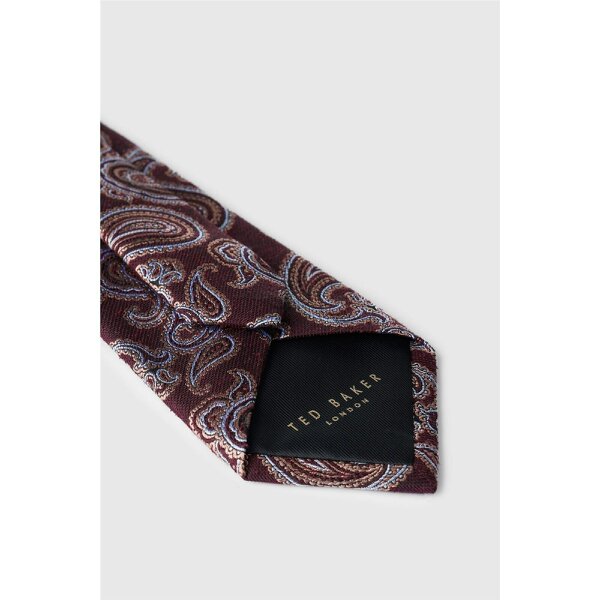 Ted Baker Burgundy Paisley Boucle Tie