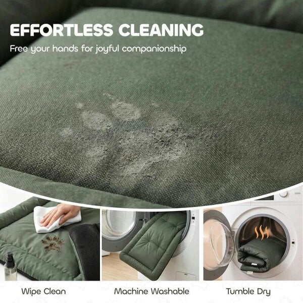 Waterproof Dog Bed, Foldable Pet Bed with Anti-Slip Bottom, Machine Washable for Large Dogs and Cats, 130 x 85 x 7 cm