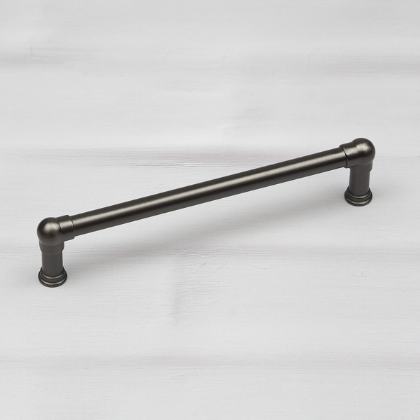 Handle & Home Brushed Grey Industrial Pipe Style Cabinet D Bar Handles