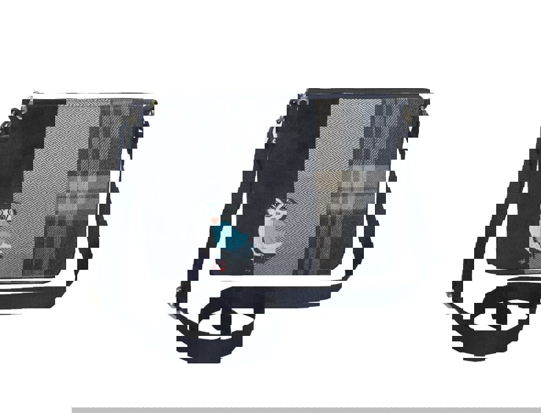 Earth Squared Tweed Messenger Bag – Owl Appliqué