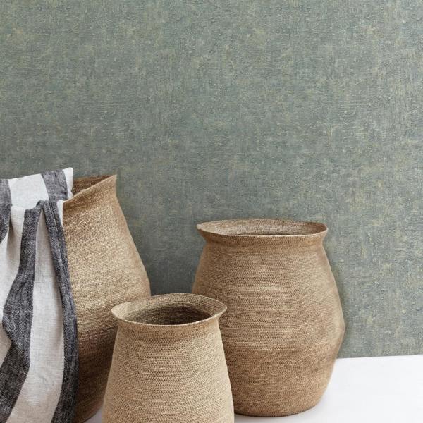 Grandeco Boutique Norite Deep Natural Luxury Weight Embossed Wallpaper, Blue