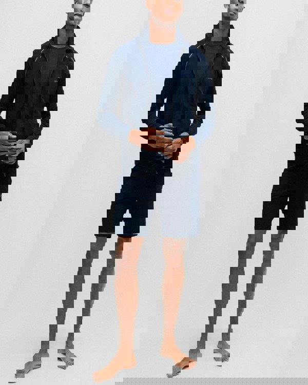 BOSS Orange Mix & Match Mens Stretch Cotton Zip-Up Jacket with Logo Detail NOS - Dark Blue 403