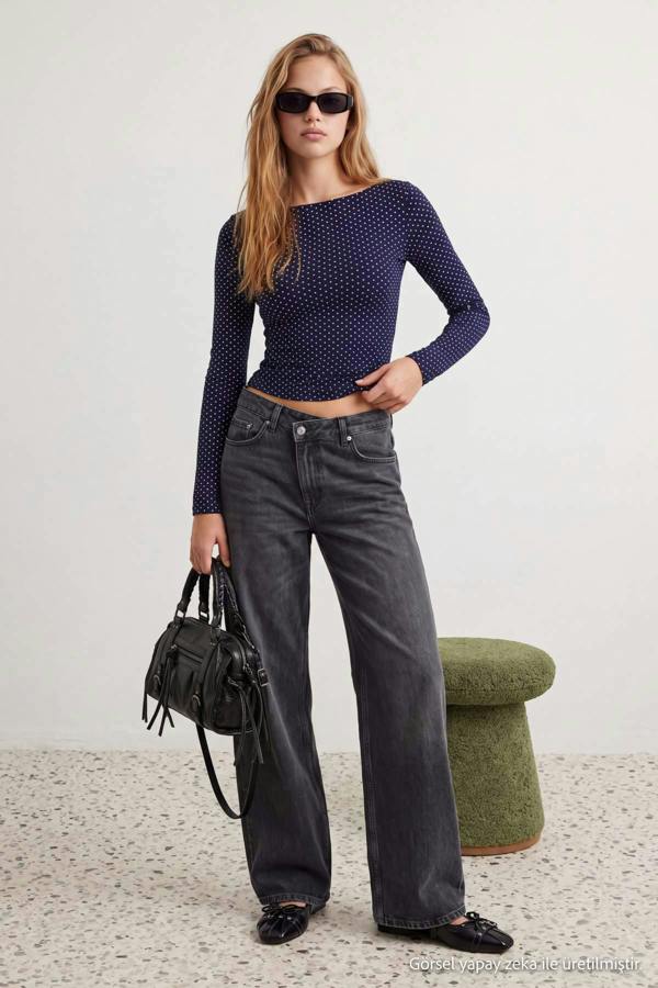 WOVCOR Fitted Boat Neck Long Sleeve Blouse