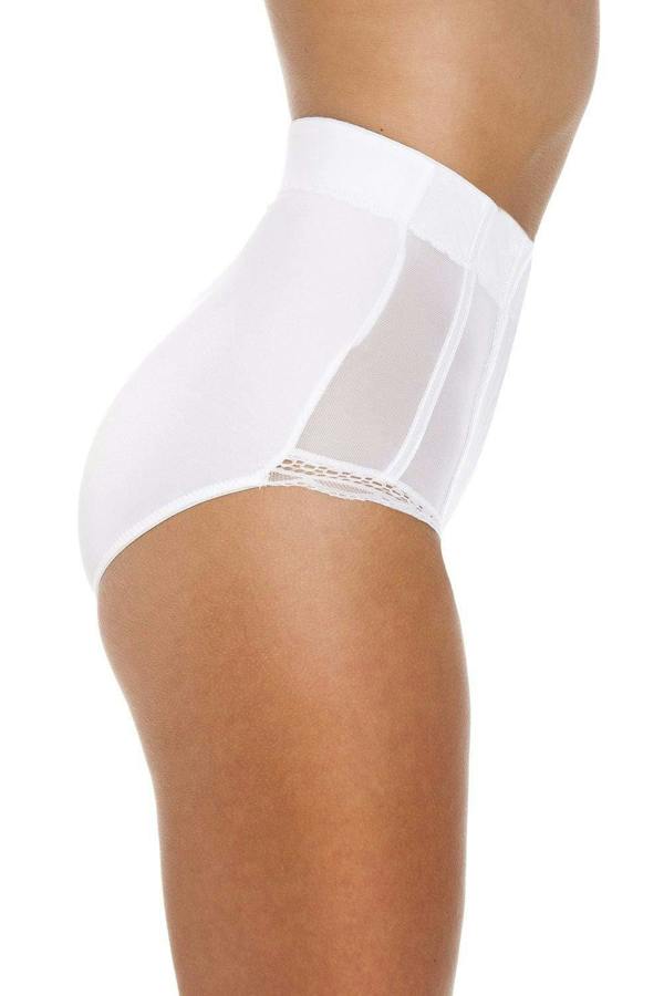 Camille Women's High Waist Briefs Mesh Support Panel 2 Pack Set
