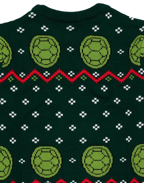 Teenage Mutant Ninja Turtles Mens Green Logo Christmas Jumper