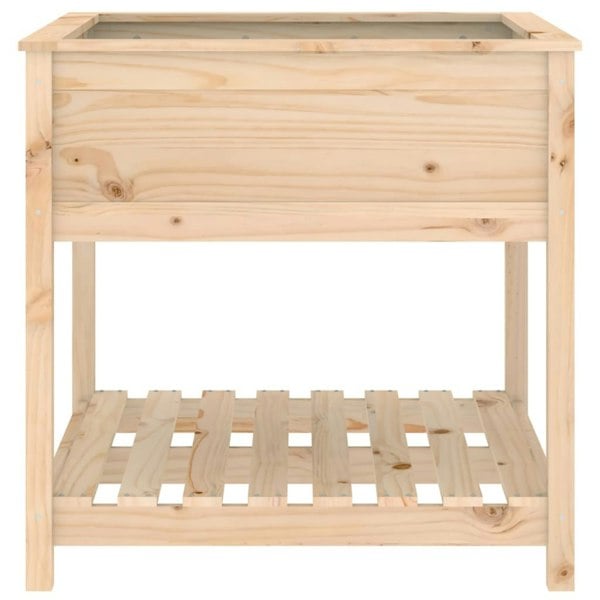 Berkfield Planter with Shelf 82.5x82.5x81 cm Solid Wood Pine