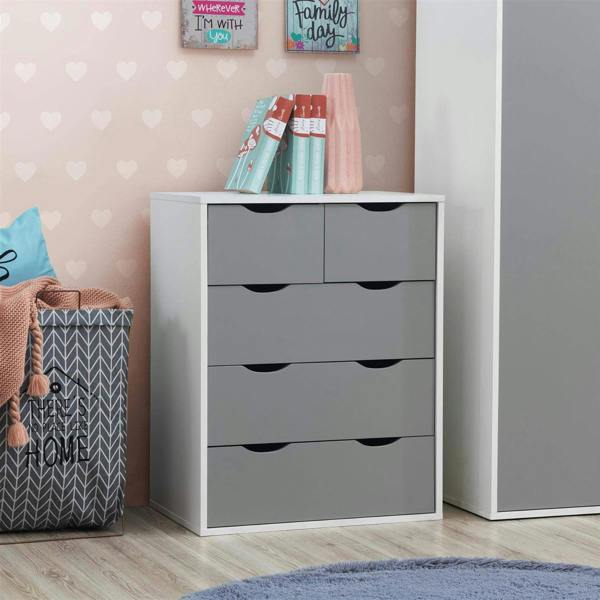Alton 3+2 Drawer Bedroom Cabinet Bedside Chest Of Drawers