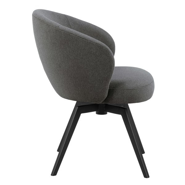 Furniture To Go Darlene Dining Chair with Armrest and Swivel Function in Grey