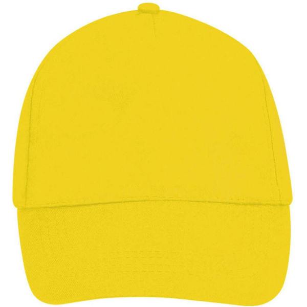 SOLS Unisex Buzz 5 Panel Baseball Cap - Gold