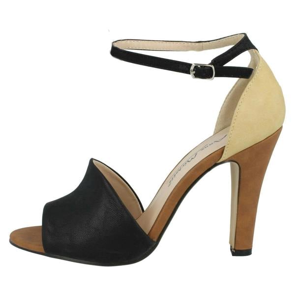 Anne Michelle Ladies Anne Michelle Ankle Strap Peep Toe Heeled Sandals