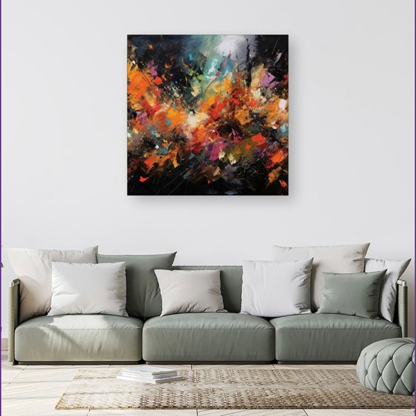 Warren Reed A Vibrant Abstract Painting Canvas