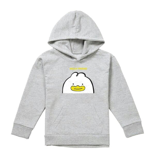 K-Pop Demon Hunters Childrens/Kids Hello Friend Derpy Letter Pullover Hoodie - Heather Grey