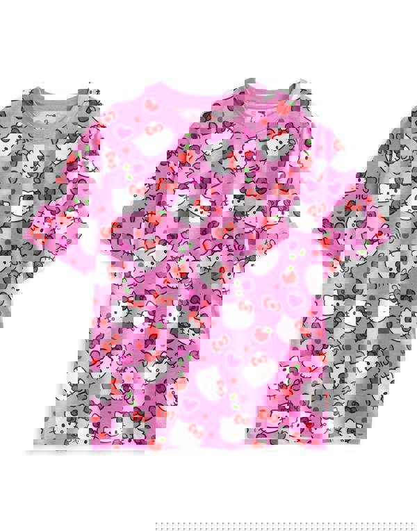 Hello Kitty Girls Pink Hearts And Bows Multi-Pack of 2 Short Sleeve Short Leg Pyjama Set