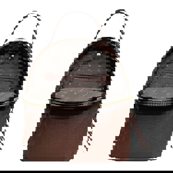 Assots London 'Betty' Tan Zip Top Mini Pebble Grain Leather Backpack