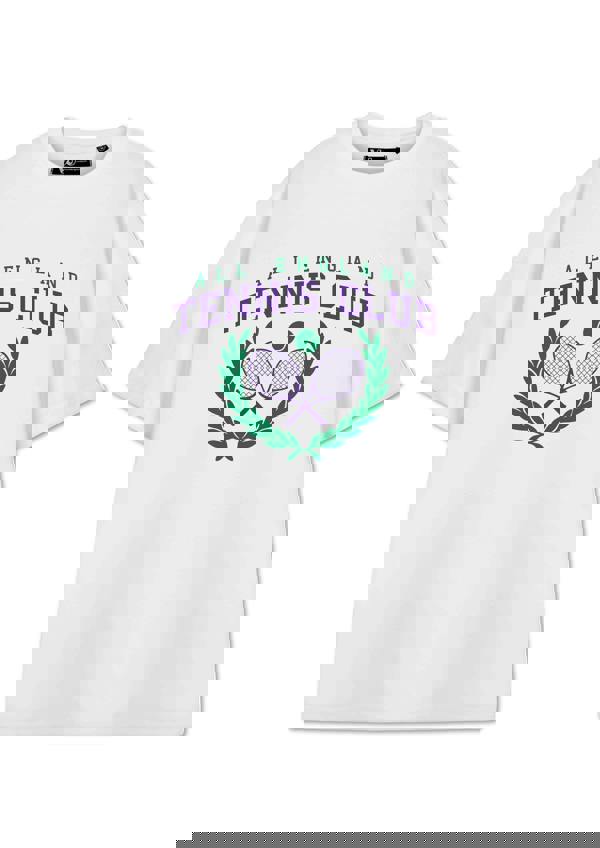 Show Me The Merch Unisex White Tennis Club Short Sleeved T-Shirt