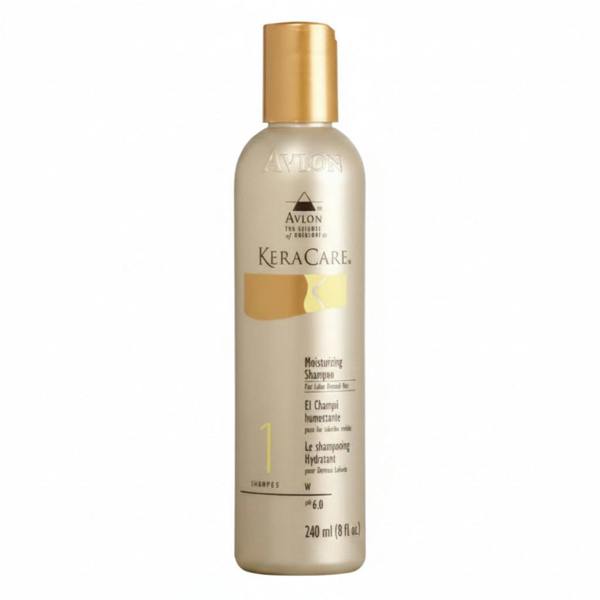 KeraCare shampoo bottle on a white background