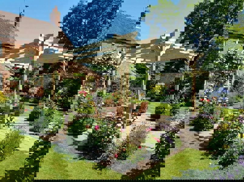 Arbor Garden Solutions Chamfered Wooden Garden Pergola Kit