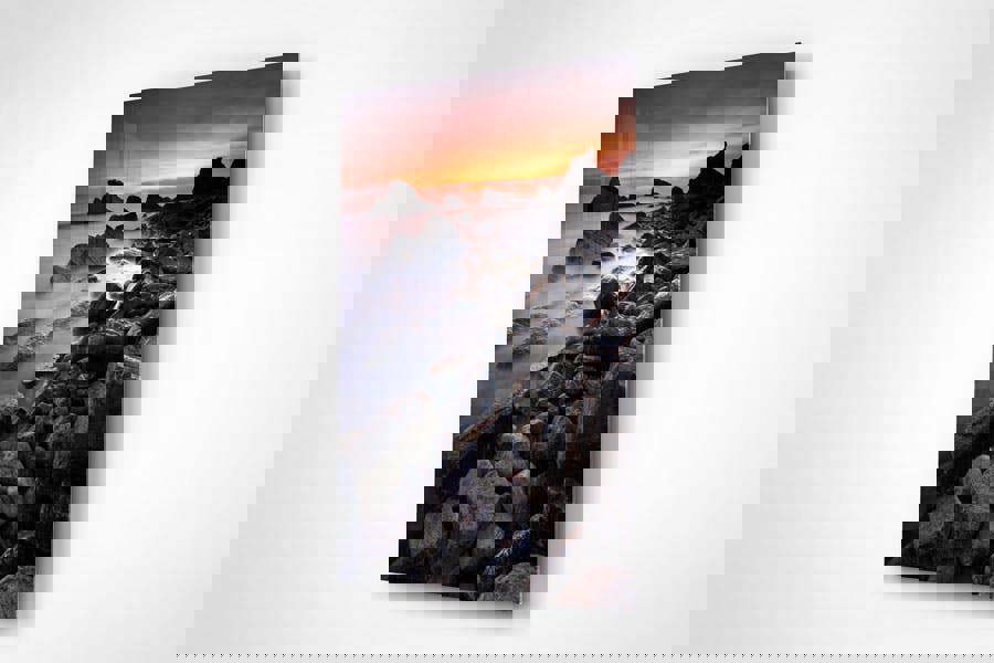 sunset picture over dorset coastline