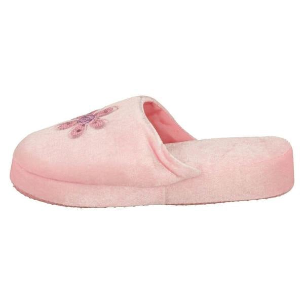 Spot On Ladies Spot On Flower Detailed Mule Slippers 20J4686