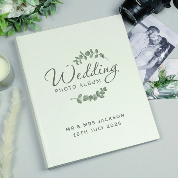 Personalised Memento Company Personalised Botanical Traditional Wedding Photo Album