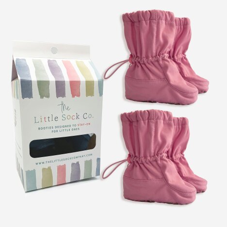 Little Sock Co. 2 Pack of All Weather Stay-on Booties - Showerproof & Windproof - 0-6 month - Aurora + Aurora
