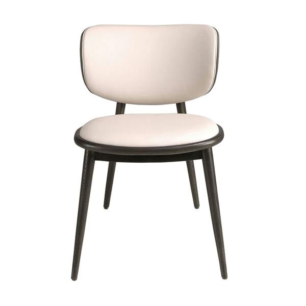 Angel Cerdá Chair in cream and dark grey leatherette 4257