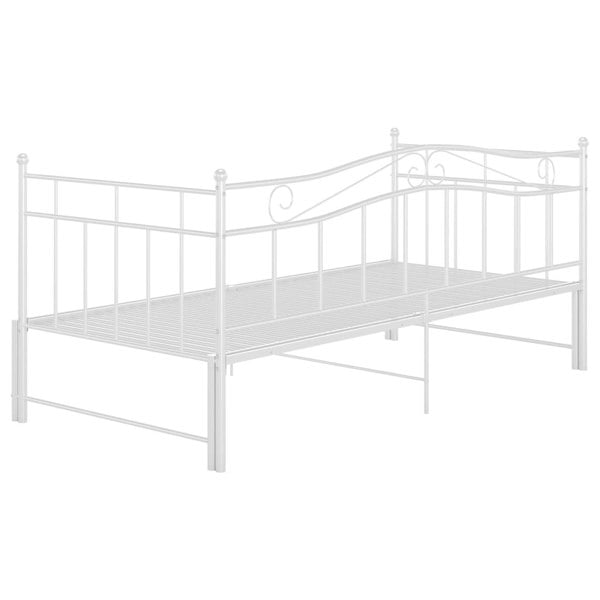 Berkfield Pull-out Sofa Bed Frame White Metal 90x200 cm