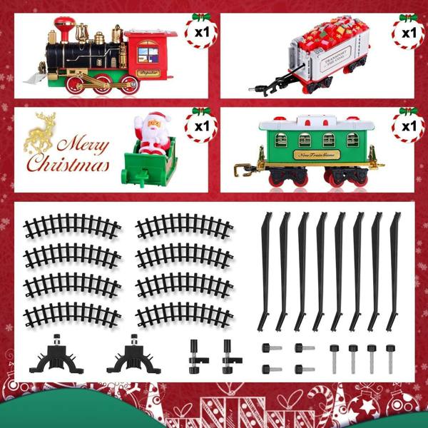 Shatchi Christmas Tree Train Set-Around the Tree Xmas decoration Realistic Sound Battery Operated image 9