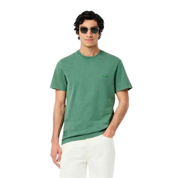 Lacoste Mens Logo Crew Neck Regular T-Shirt - Green - 