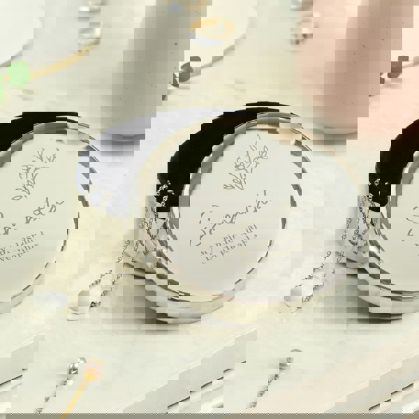 Personalised Memento Company Personalised Floral Round Trinket Box