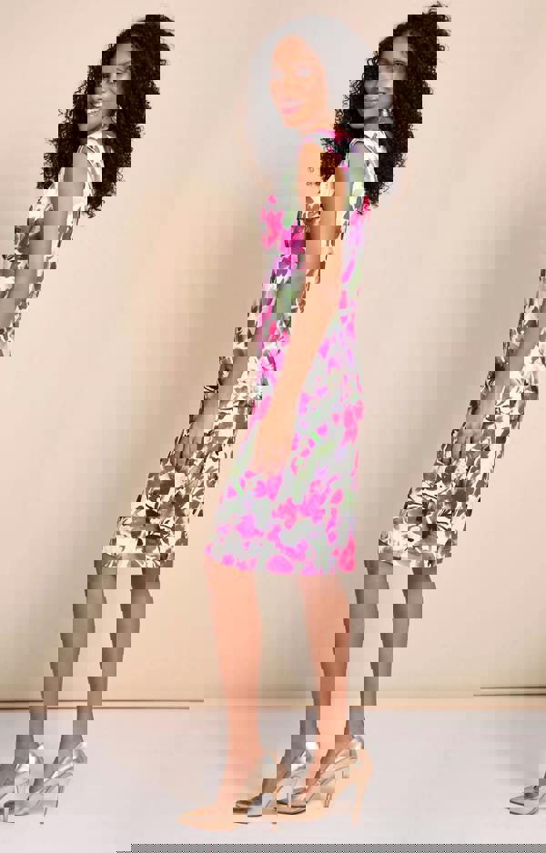 Alie Street London Pippa Shift Dress - Fuchsia Florals