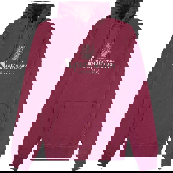 Aquascutum ACTIVE BIG LOGO HOODIE FW23 SW001 26 Burgundy Hoodie Mens S