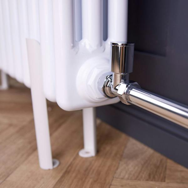 Flode Straight Round Manual Radiator Valve Pack | 15mm x 1/2″ | Chrome