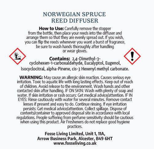 Fosse Living Norwegian Spruce Reed Diffuser