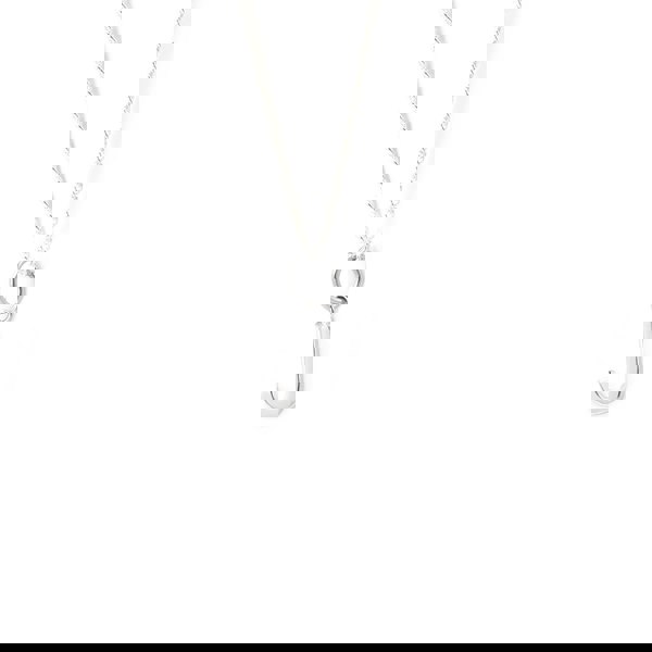 Say It With Dainty Block Initial Necklace - Sterling Silver