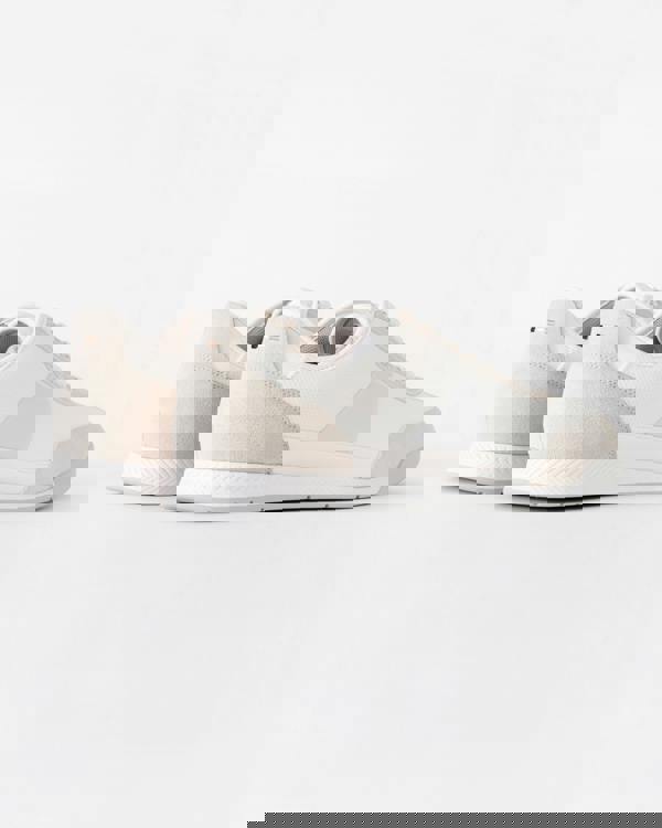 BOSS Orange Nitan Mens Mixed Material Trainers with Ridged Outsole - White 100