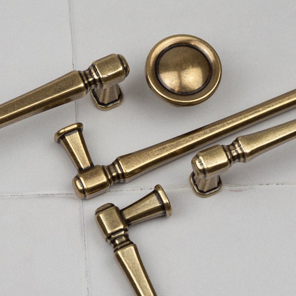 Handle & Home Antique Brass Handles and Coordinating Knob