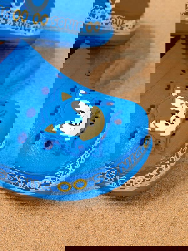 Sonic the Hedgehog Boys Blue Character Clogs
