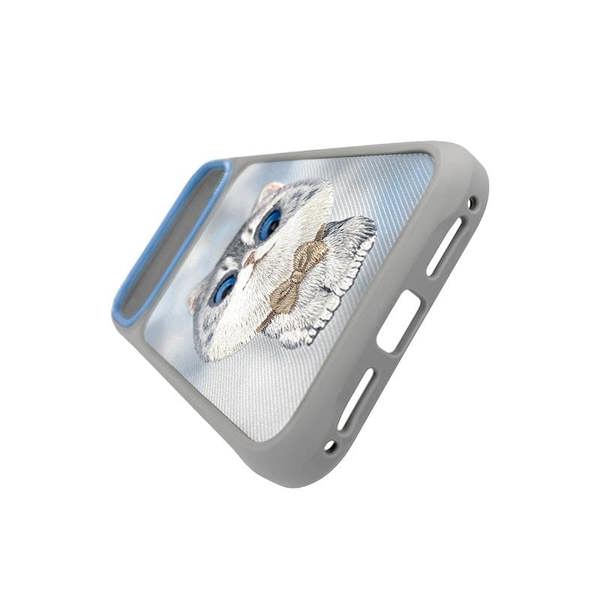 Nimmy Friends Nimmy Big Eye Cute Pet Silver Shaded Cat Case with MagSafe for iPhone 17 Pro Max 6.9" Grey Blue - N-XDY-IP17-PRO-MAX-023