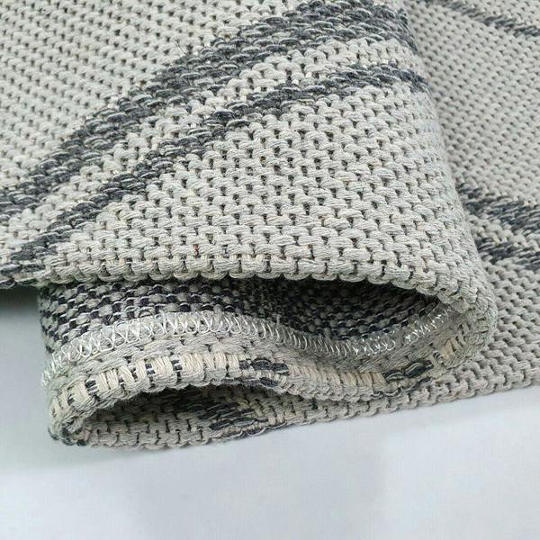 Runner Rug Geometric 100% Cotton Washable Woven Carpet Natural Diamond Patterned Mat - 75x300cm