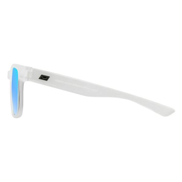 Dirty Dog GOAT - Satin Crystal Clear with Polarized Ice Blue Mirror Lens